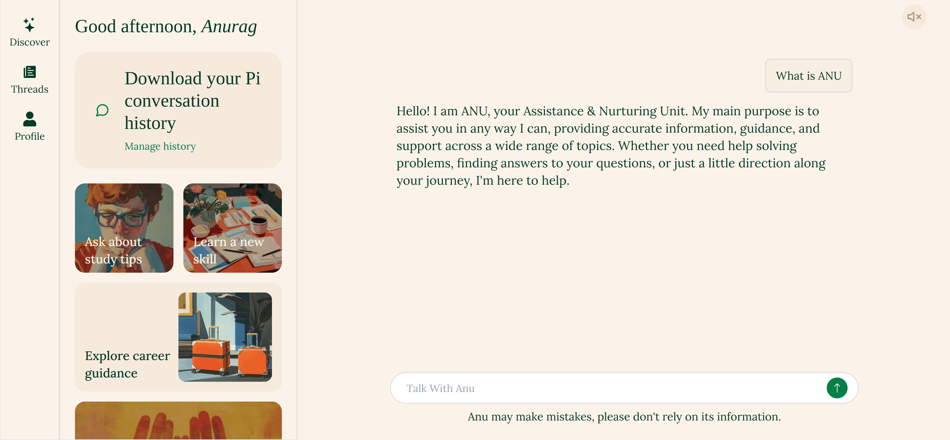 Anu AI preview