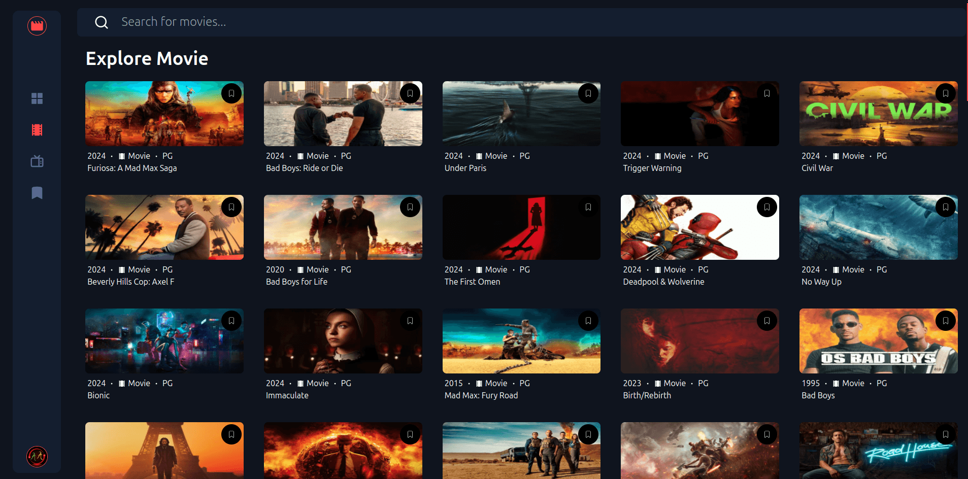 Entertainment Web App preview